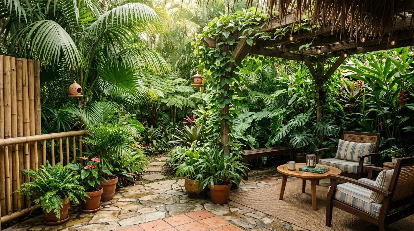 Patio Lounge With Green Border